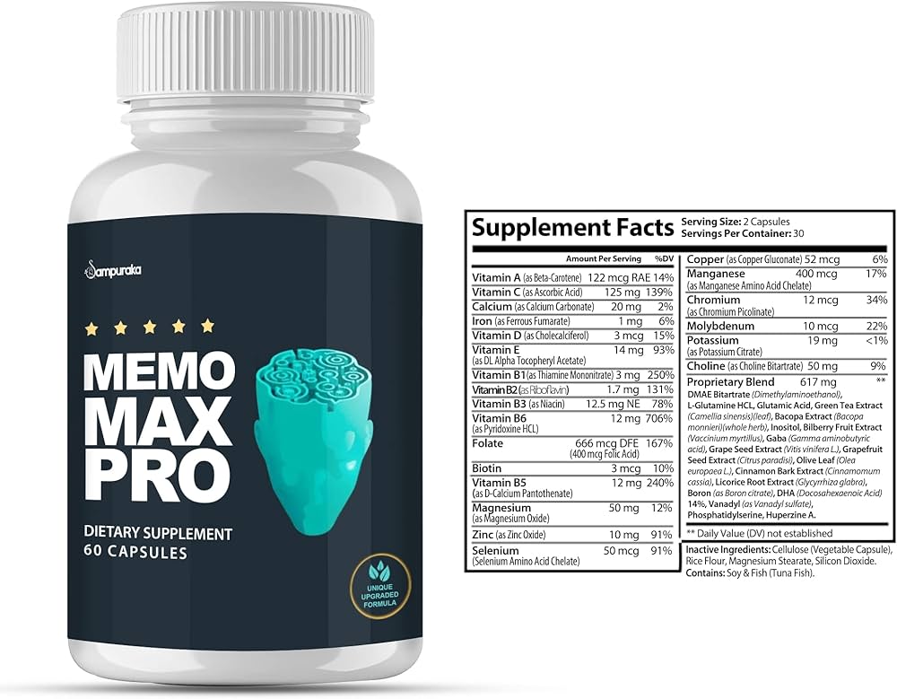 MemoMax Pro Supplement Facts