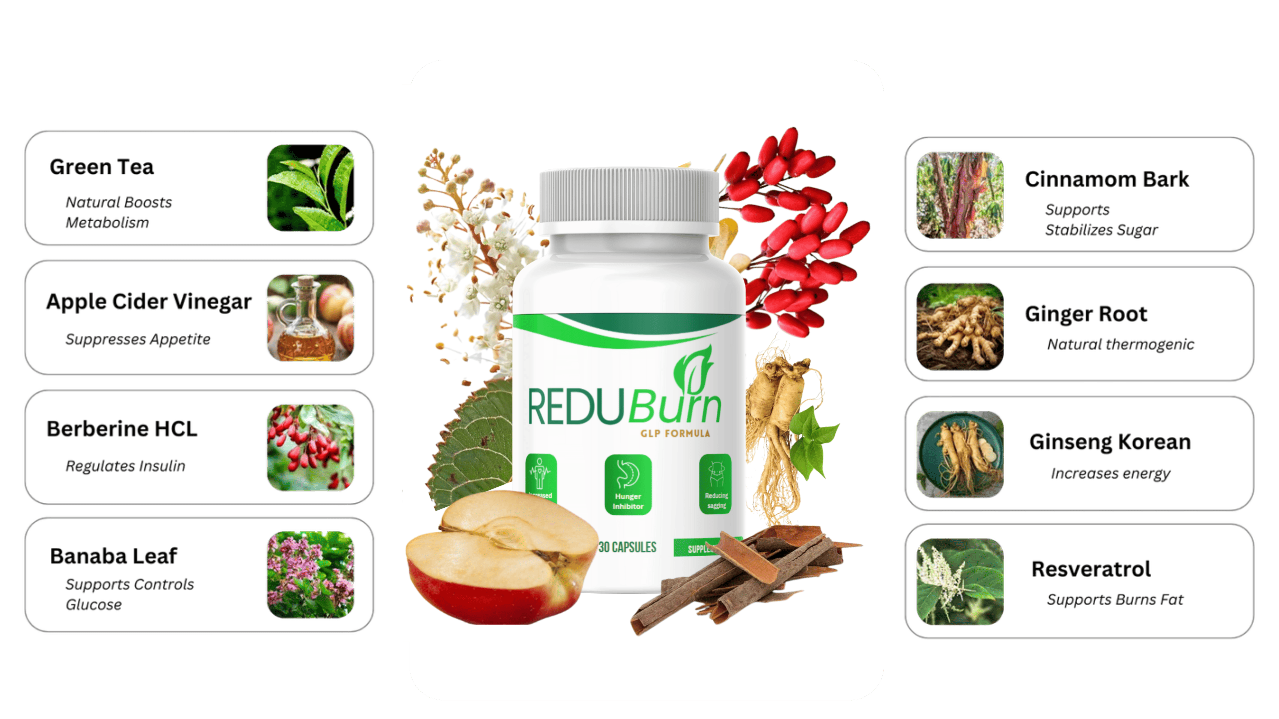 ReduBurn ingredients visual