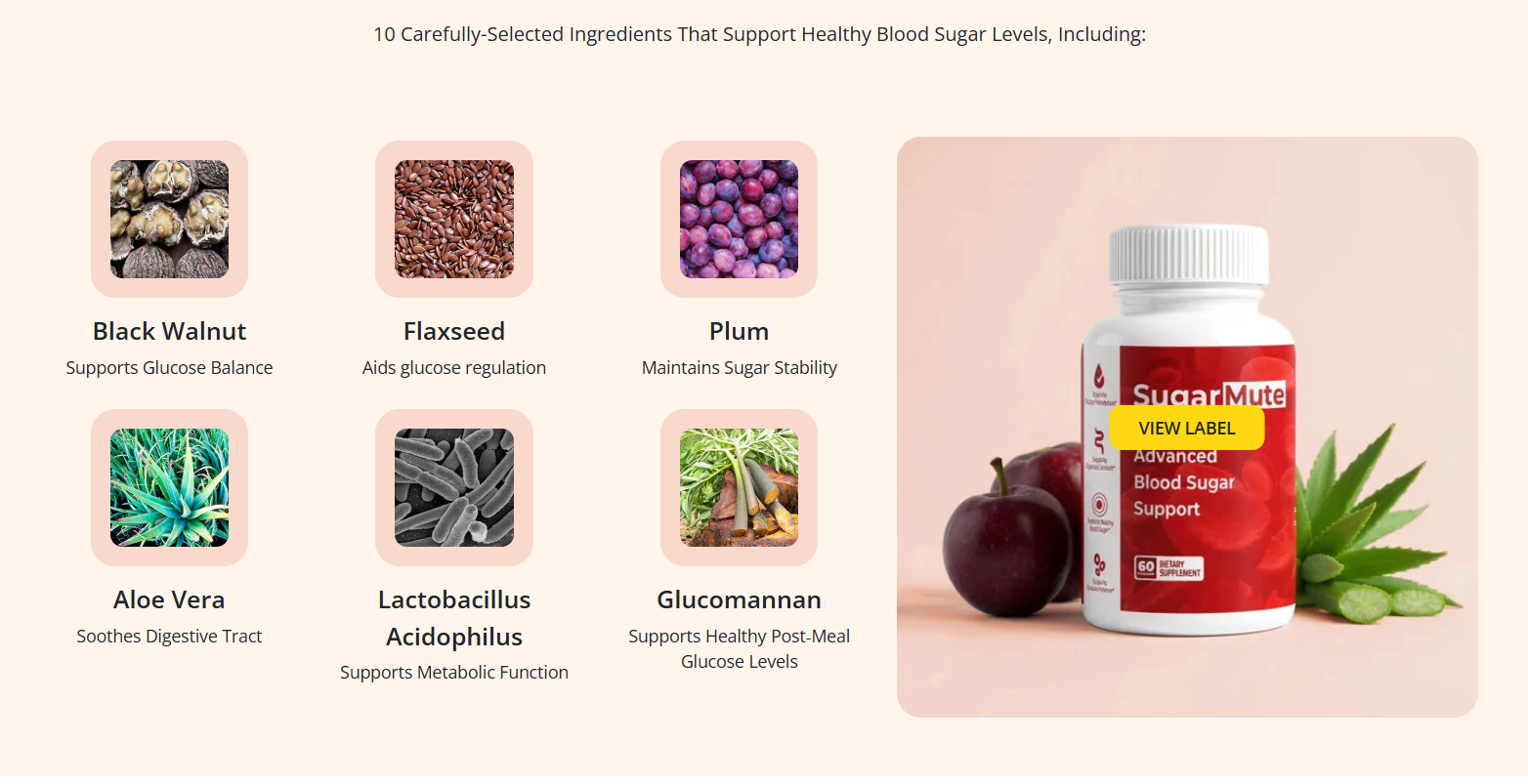 SugarMute ingredients